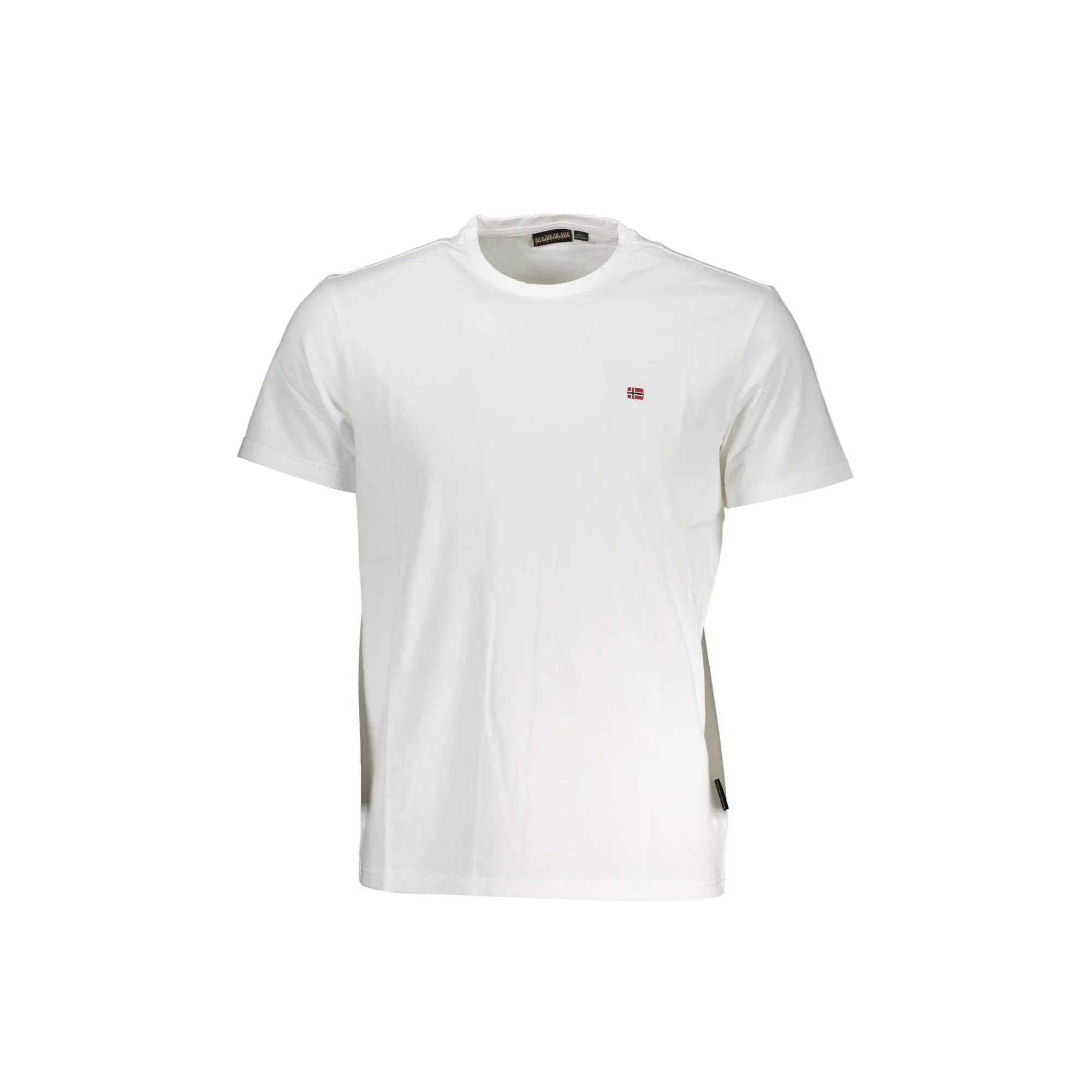 Napapijri T-Shirt Maniche Corte Uomo Bianca Ricamo Bianco - foto prodotto